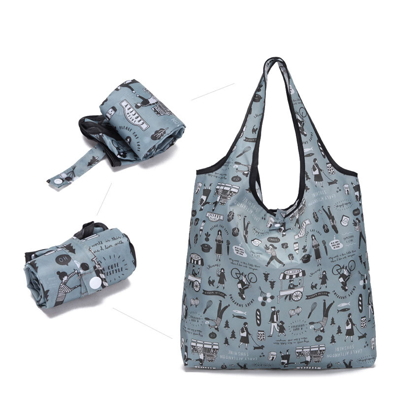 ボタン留め折畳エコバッグ