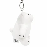 白くまキャラクターのぬいぐるみキーホルダー側面