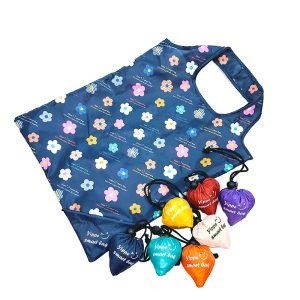 角巾着収納エコバッグ