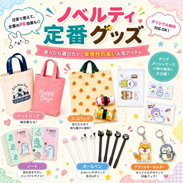 おすすめノベルティ定番グッズ